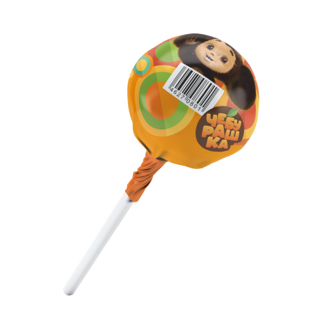 Карамель на палочке "ЧЕБУРАШКА" ш/б 1,2 кг.