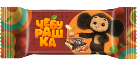 Конфета вафельная "ЧЕБУРАШКА" с арахисом в глазури (фас. 0,2 кг.)