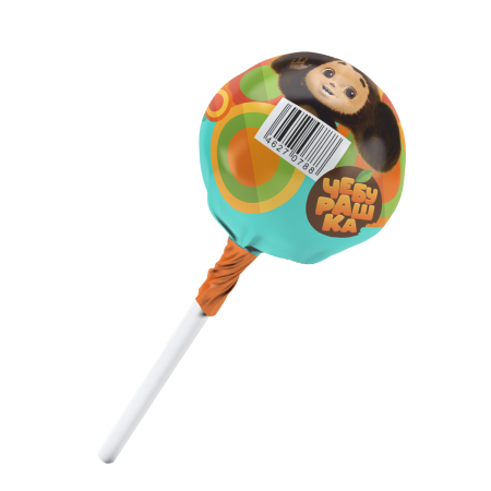 Карамель на палочке "ЧЕБУРАШКА" ш/б 1,2 кг.